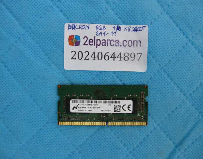 MİCRON DDR4 8GB 2400T 1RX8-SA1-11 RAM BELLEK ORJİNAL ÜRÜN